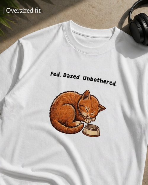 Fed. Dazed. Unbothered - Unisex Oversized Tee