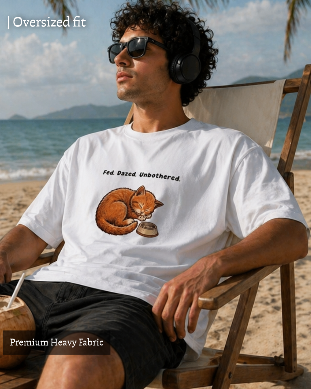 Fed. Dazed. Unbothered - Unisex Oversized Tee