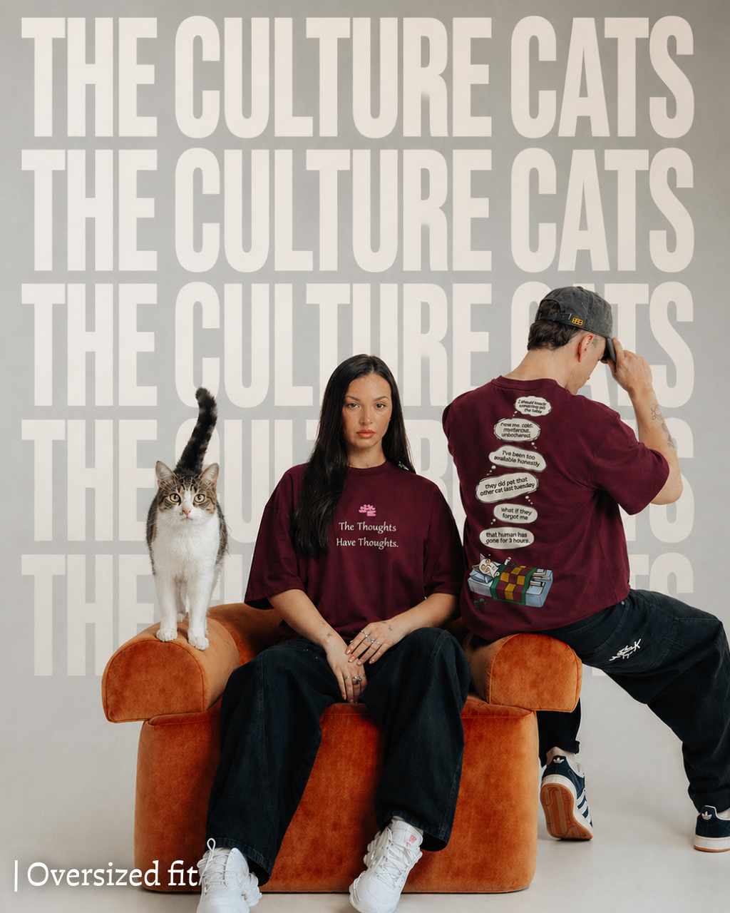 The thoughts have thoughts - Unisex Oversized Tee