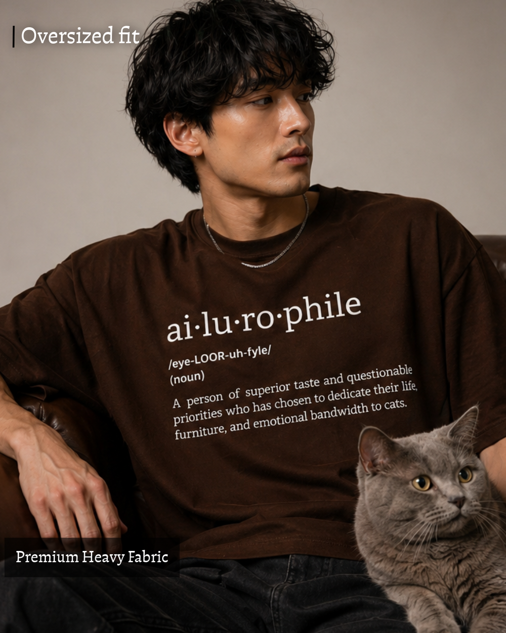 Ailurophile - Unisex Oversized Tee