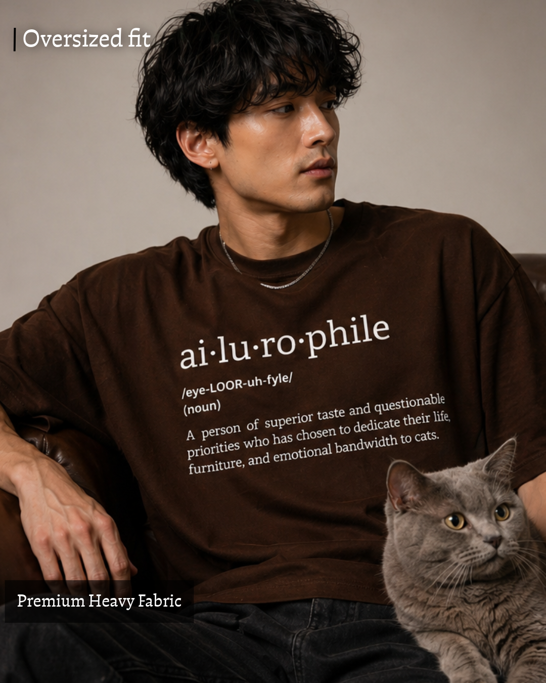 Ailurophile - Unisex Oversized Tee